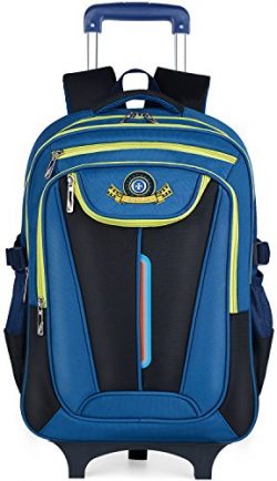 Rolling Backpack, Coofit Wheeled Backpack Kids Rolling Backpack With Wheels