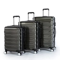 Compaclite Explorer ABS + PC 3 Piece Luggage Set Lightweight Spinner Suitcases