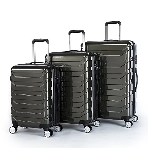 Compaclite Explorer ABS + PC 3 Piece Luggage Set Lightweight Spinner ...