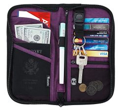 Travelambo Travel Wallet Passport Holder Wallet RFID Blocking Credit Card Holders for Men &  ...