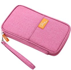 FLYMEI Multifunctional Travel wallet with Hand Strap – Passport Wallet Passport holder Tra ...