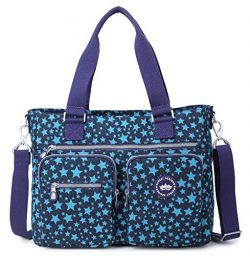 Crest Design Women’s Water Repellent Nylon Shoulder Bag Handbag Tablet Laptop Bag Notebook Brief ...