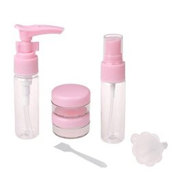 Iusun 6Pcs Set Empty Tubes Cosmetic Cream Travel Lotion Containters Packing Empty Bottle (Pink)