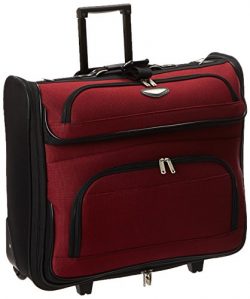 Travel Select Amsterdam Rolling Garment Bag Wheeled Luggage Case, Red (23-Inch)