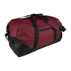 21″ Large Duffle Bag with Adjustable Strap (Maroon)