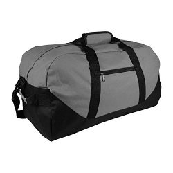 21″ Large Duffle Bag with Adjustable Strap (Gray)