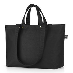 BONTHEE Canvas Tote Bag Handbag Women Large Shopper Shoulder Bag for School Travel Work