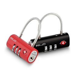 Elzo TSA Approved Luggage Locks – Easy Read Dials and Alloy Body (1, 2 & 4 Pack)