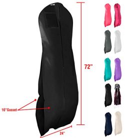 Gusseted Gown Garment Bag for Women’s Prom and Bridal Wedding Dresses – Travel Folding Loo ...