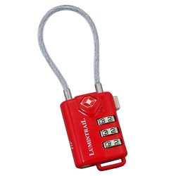 Lumintrail TSA Approved Cable Travel Lock Personalized Combination All Metal International Lugga ...