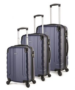 TravelCross Chicago Luggage 3 Piece Lightweight Spinner Set – Dark Blue