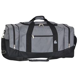 Everest Sporty Travel Duffel Bag, Dark Gray