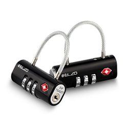Elzo TSA Approved Luggage Locks – Easy Read Dials and Alloy Body (1, 2 & 4 Pack)