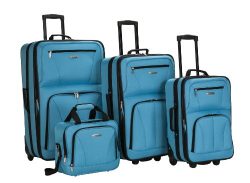 Rockland Luggage Skate Wheels 4 Piece Set, Turquoise, One Size