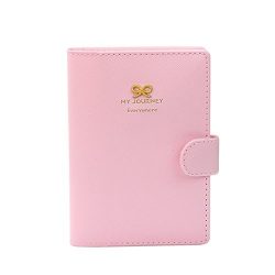 OrliverHL Multicolor RFID Blocking Passport Holder Wallet Cover Case for Travel,Pink