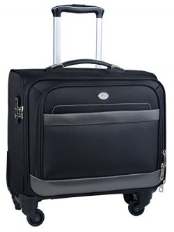 Rolling Laptop Case, COOFIT Nylon Rolling Laptop Briefcase Roller Laptop Bag Carry-on Luggage fo ...