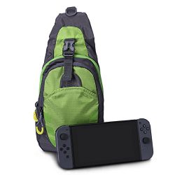 HDE Nintendo Switch Backpack Gamer Elite Crossbody Travel Bag Holds Console Games Joy-Cons and M ...