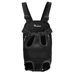Pawaboo Pet Carrier Backpack, Adjustable Pet Front Cat Dog Carrier Backpack Travel Bag, Legs Out ...