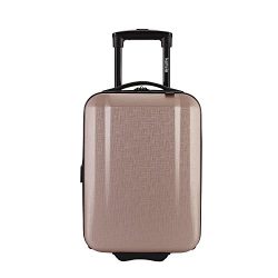 kensie 17″ Under Plane Seat Carry-On Luggage with Cup and Phone Convenience Holder, Rose G ...