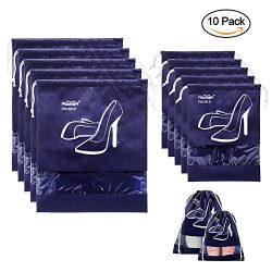 PlusMart 10 Pack Shoe Bag Shoe Storage Bag Shoe Organizer Bag for Travel,Gym Shoe Drawstring Bag ...