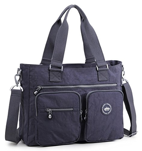 Crest Design Water Repellent Nylon Shoulder Bag Handbag, 14 inch Laptop ...