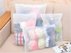 Plastic Pouch Bag Organizer, [6-Pack of Different Sizes], Azzath Plastic Packaging Bags Travel S ...