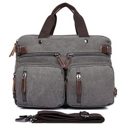 Clean Vintage Laptop Backpack Messenger Bag-Hybrid Briefcase Backpack Vintage BookBag Rucksack S ...