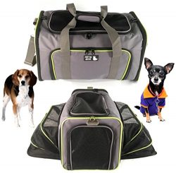 Pet Carrier for Dogs & Cats – Airline Approved Premium Expandable Soft Animal Carriers ...