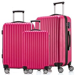 Fochier Luggage 3 Piece Set Hardsell Spinner Suitcase With TSA Lock