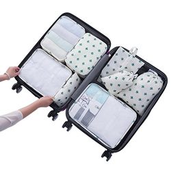 Belsmi 8 Set Packing Cubes – Waterproof Mesh Compression Travel Luggage Packing Organizer  ...