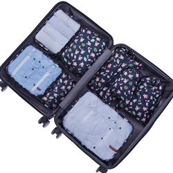 Belsmi 8 Set Packing Cubes – Waterproof Compression Travel Luggage Organizer With Shoes Ba ...