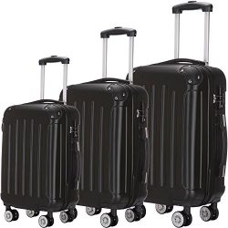 Luggage Set 3 Piece ABS Trolley Suitcase Spinner Hardshell Lightweight Suitcases TSA