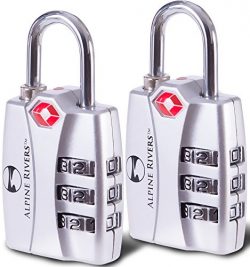 Alpine Rivers UltraTuff TSA Approved Lock with RED OPEN ALERT Indicator for Travel Luggage & ...