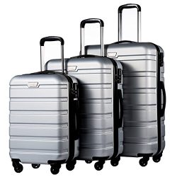 Coolife Luggage 3 Piece Set Spinner Trolley Suitcase Hard Shell Lightweight Carried On Trunk 20i ...