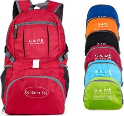 S & P Outdoor 35L Sport waterproof Lightweight Packable backpack Durable folding Travel Hiki ...