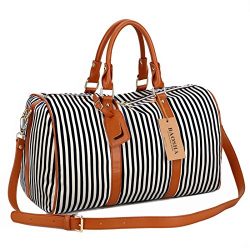 BAOSHA HB-24 Ladies Women Canvas Weekender Bag Travel Duffel Tote Bag Weekend Overnight Travel B ...