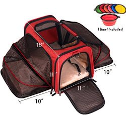 Premium Airline Approved Expandable Pet Carrier by Pet Peppy- TWO SIDE Expansion, Designed for C ...