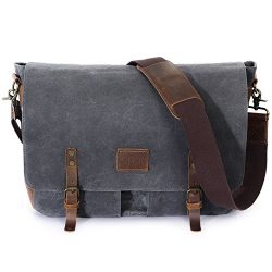 Lifewit Wax Canvas Messenger Bag Cross Body Laptop Conputer shoulder Bag