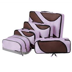 4 Set Packing Cubes,Travel Luggage Packing Organizers with Toiletry Bag Lavender