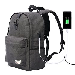 Laptop Backpack-Beyle Slim Anti-theft Travel Laptop Backpacks For Men Women With USB Charging Po ...