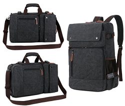 BAOSHA BC-08 3-in-1 Multifunction Men’s Briefcase Rucksack Messenger Bag Convertible Vinta ...