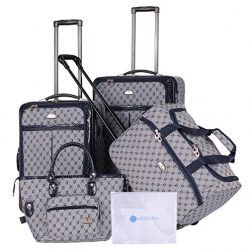 American Flyer Clair 5-Piece Luggage Set, Navy