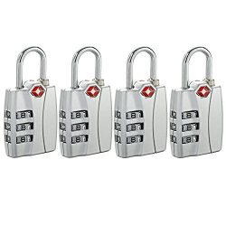 Newtion TSA Approved Luggage Locks With Open Alert Travel Security 3 Digit Combination Password  ...