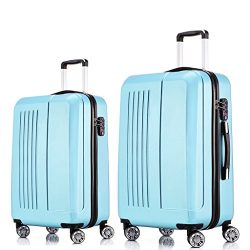 Fochier Luggage 2 Piece Set Expandable Spinner Suitcase with TSA Lock