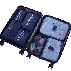 Travel Storage Bag – WantGor 6pcs/7pcs Packing Cubes Organizer Luggage Compression Pouches ...