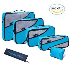 Mryumi Storage Travel Packing Cubes Organizers Luggage Compression, Blue