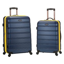 Rockland 20 Inch 28 Inch 2PC Expandable ABS Spinner Set, Navy