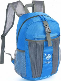 Bago Lightweight Backpack. Water Resistant Collapsible Rucksack for Travel and Sports. Foldable  ...