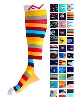 Compression Socks (1 pair) for Women & Men – Best Graduated Athletic Fit for Running,  ...