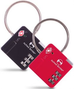 Alpine Rivers TSA Approved UltraFlex-Lock for Travel (Black & Red)